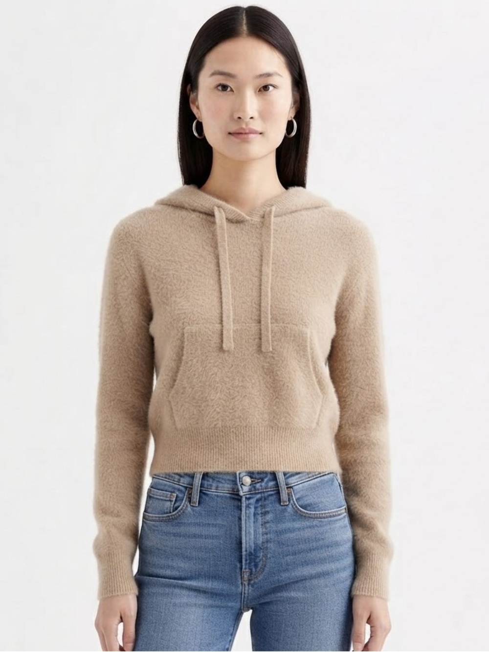SO Women's Hooded Sweater in Beige Tan ExtraLarge XL